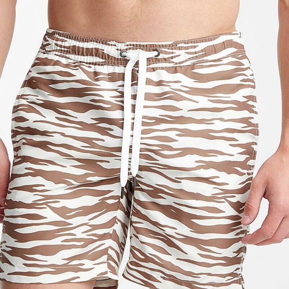 ONIA Swimwear ONIA swim Trucks ZEBRA Swim Shorts Trunks toasted coconut L - Picture 2 of 16